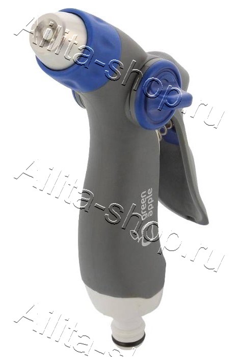 Пистолет-распылитель (3 режима, металл) регул. латунная форсунка Green apple 1шт