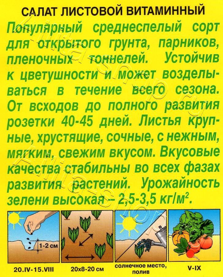 Салат Витаминный листовой 0,5г