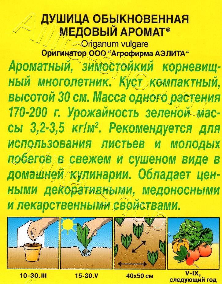 Душица обыкновенная Медовый аромат 0,05г