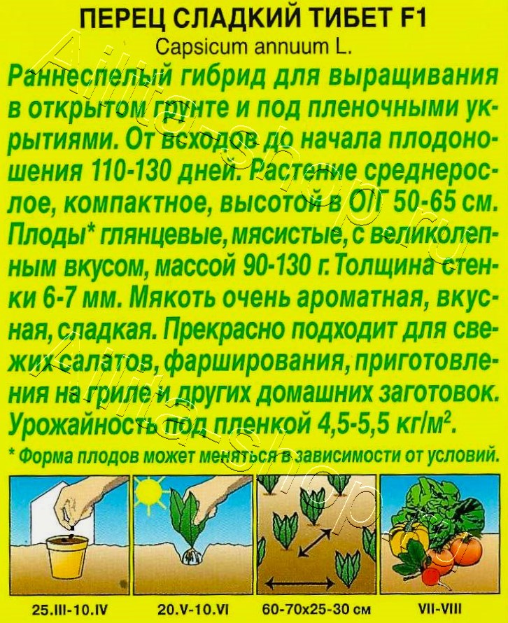 Перец сладкий Тибет F1 10шт