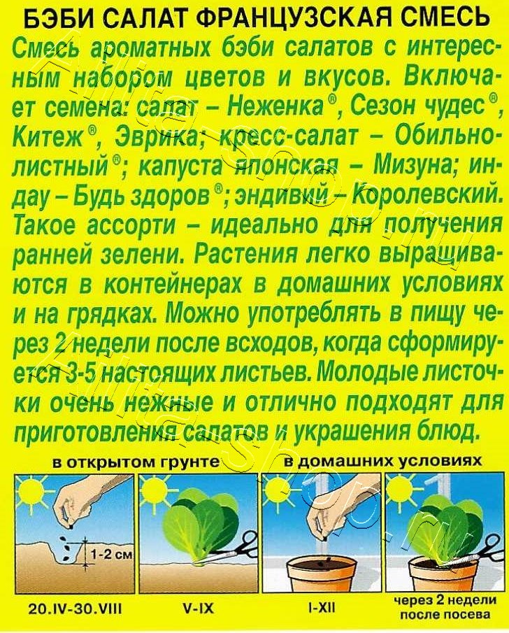 Бэби салат Французская смесь 0,5г