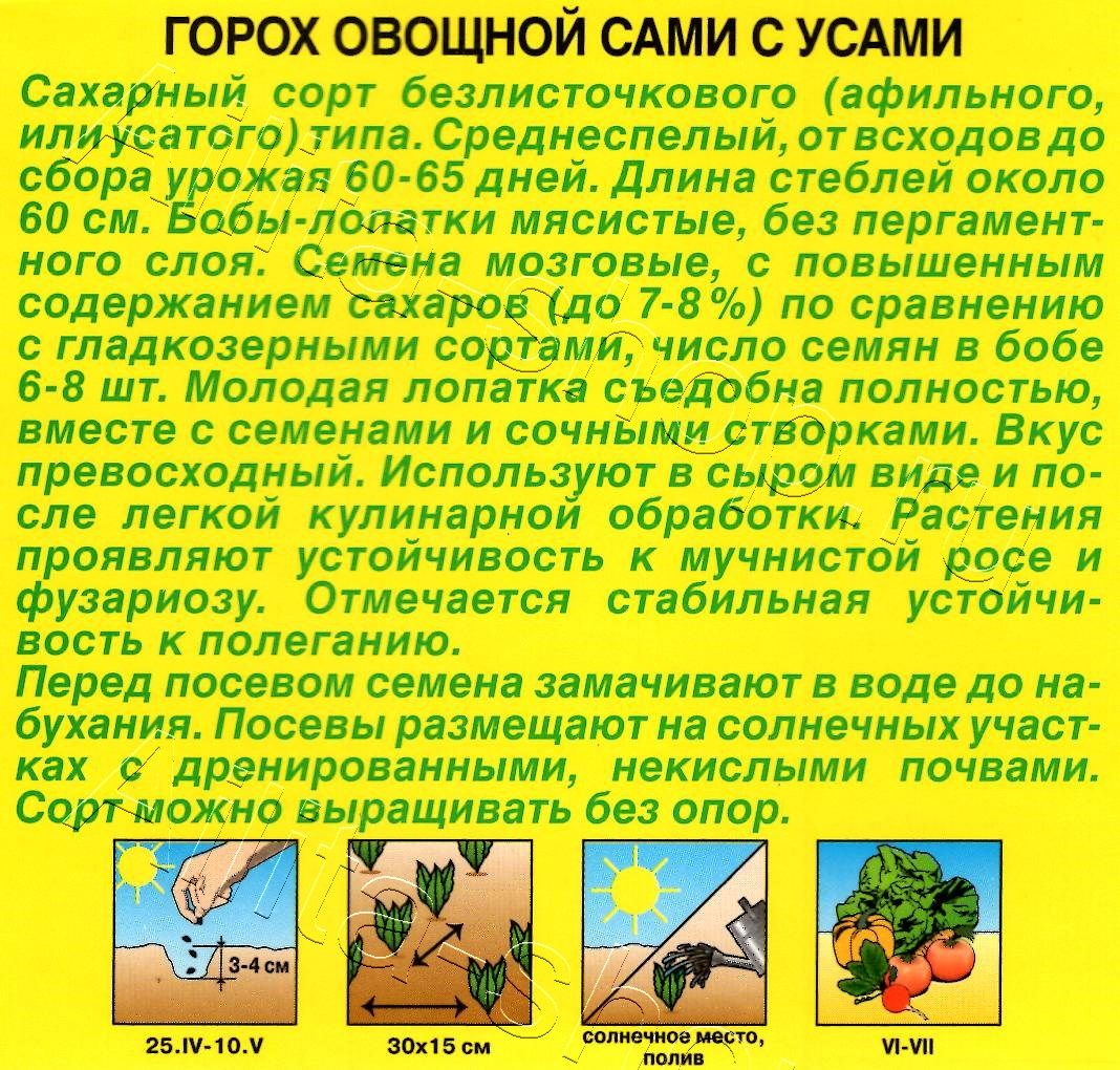 Горох овощной Сами с усами 25г