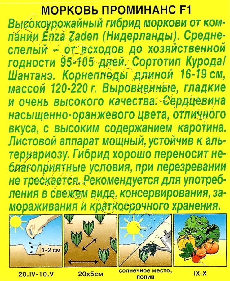 Морковь Проминанс F1 100шт