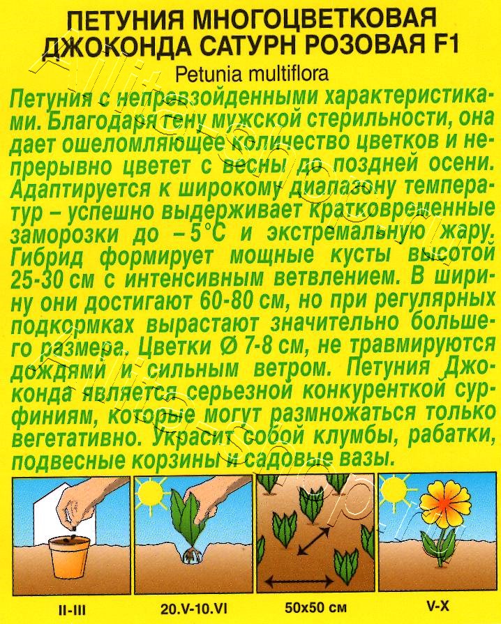 Петуния Джоконда F1 сатурн розовая 5шт