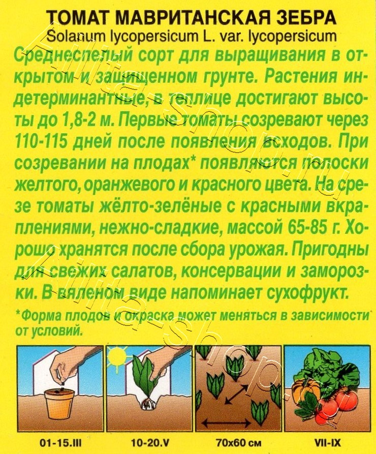 Томат Мавританская зебра 20шт