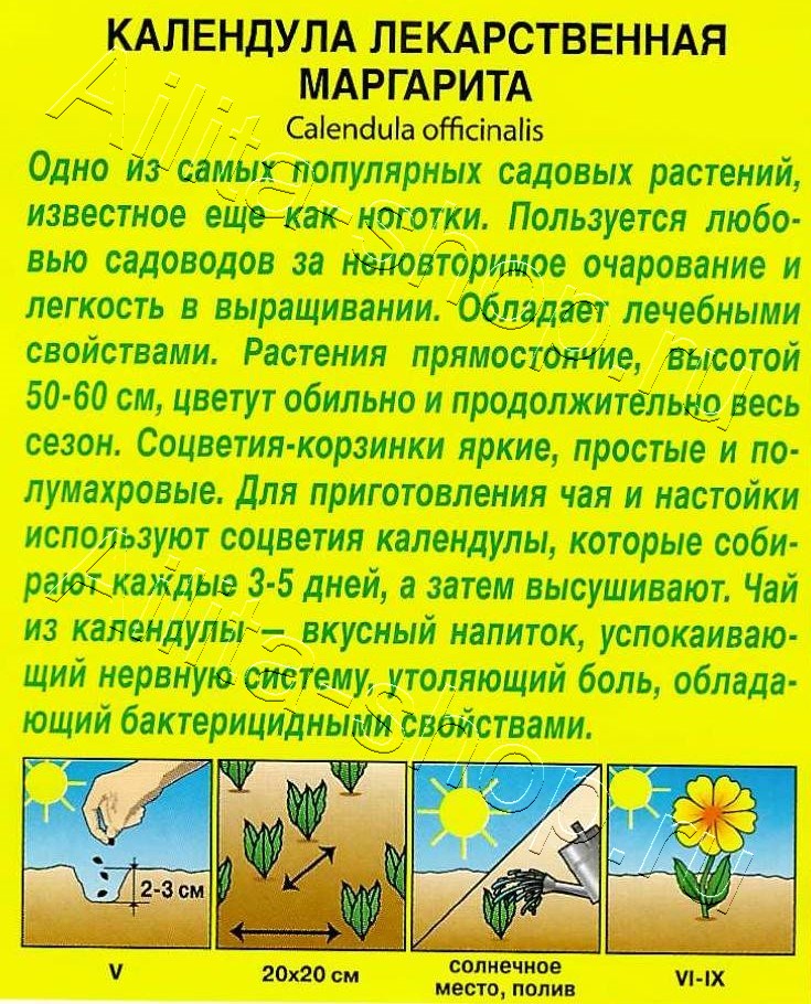 Календула лекарственная Маргарита 0,3г