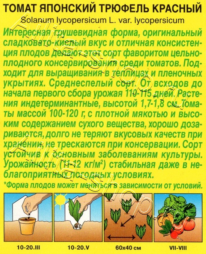 Томат Японский трюфель красный 20шт