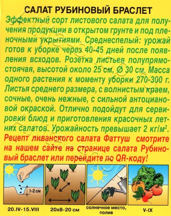 Салат Рубиновый браслет 0,5г