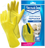 Перчатки хозяйственные Чистый дом (М) 1шт