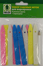 Набор садовых меток для маркировки с карандашом 20шт