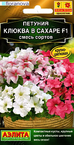 Петуния Клюква в сахаре F1 крупноцветковая, смесь сортов 7шт