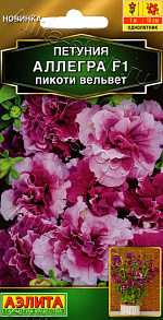 Петуния Аллегра F1 пикоти вельвет полумахровая 5шт