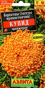 Бархатцы Купид оранжевые хризантемовидные 0,1г