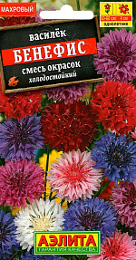 Василек Бенефис махровый, смесь окрасок 0,5г