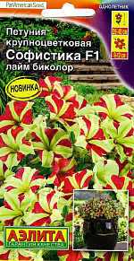 Петуния Софистика Лайм биколор F1 крупноцветковая 4шт